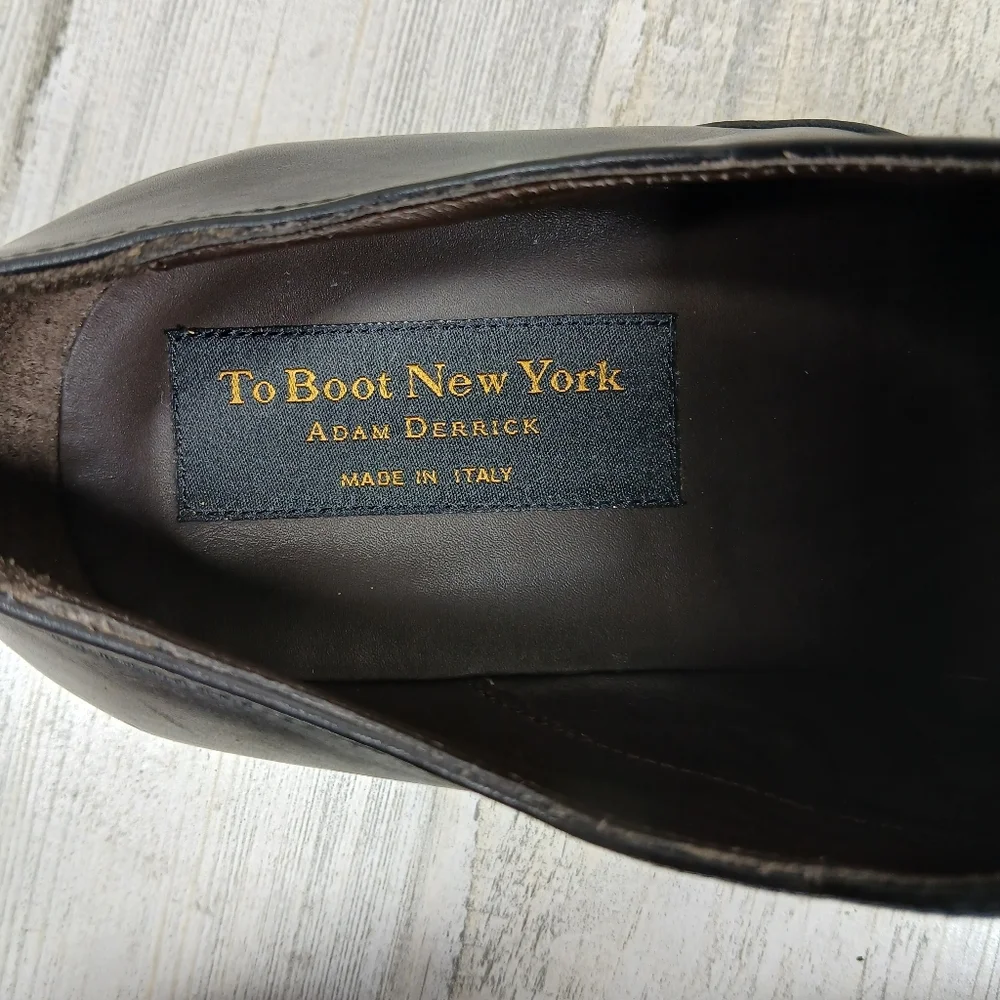To Boot New York Adam Derrick Black Leather Lace Up Dress Shoes #232